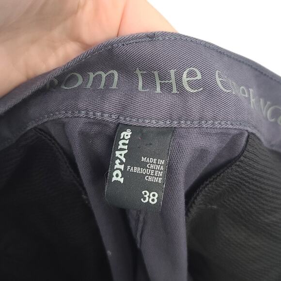 Prana Gray Blue Table Rock Chino Pants Size 38 x 32 - Picture 3 of 5